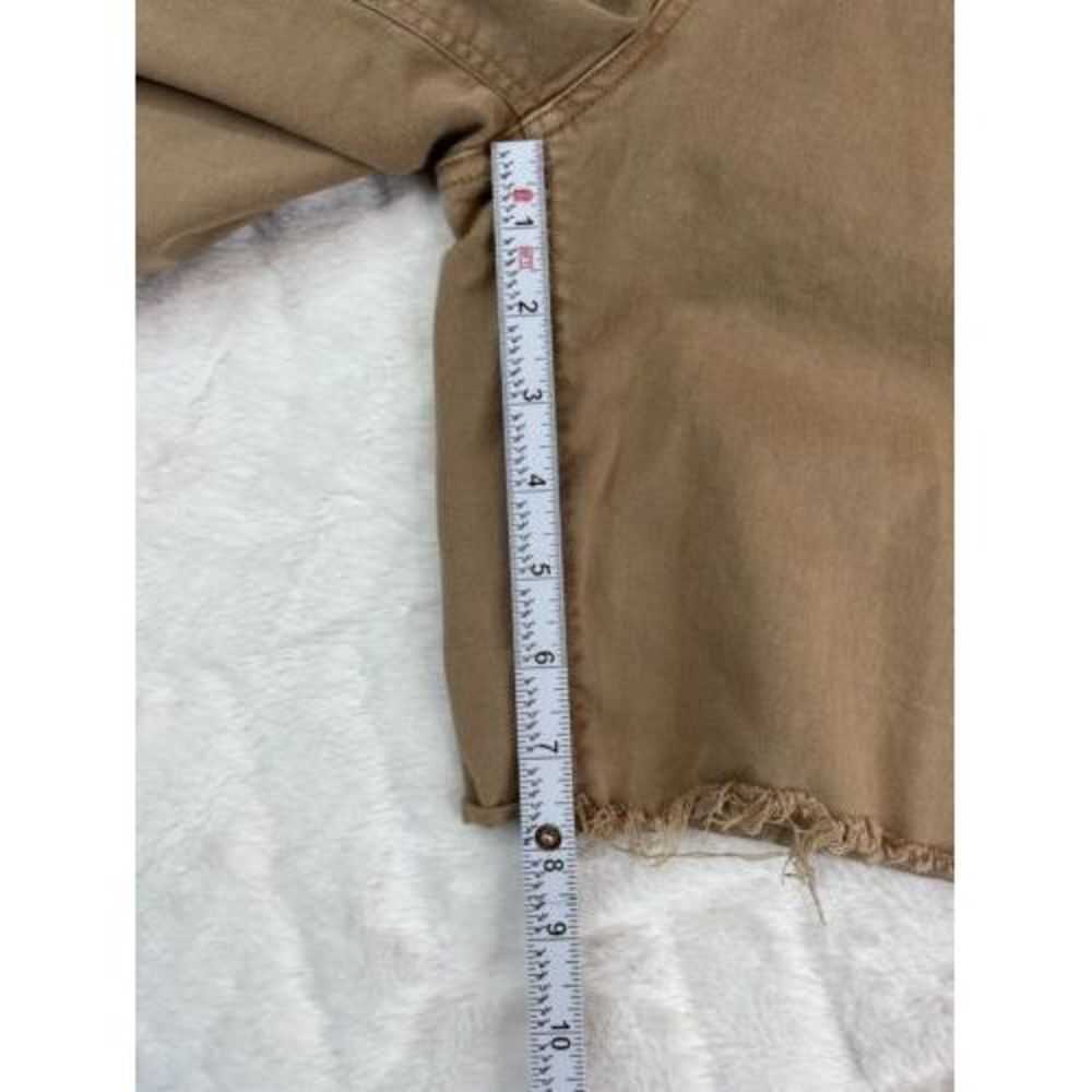 Madewell 9” Chino Shorts Men's Brown Khaki Raw Hem Flat Front Stretch - Sz 36 - Picture 4 of 8